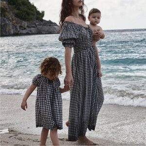 Doen NWT Ischia noir gingham size medium